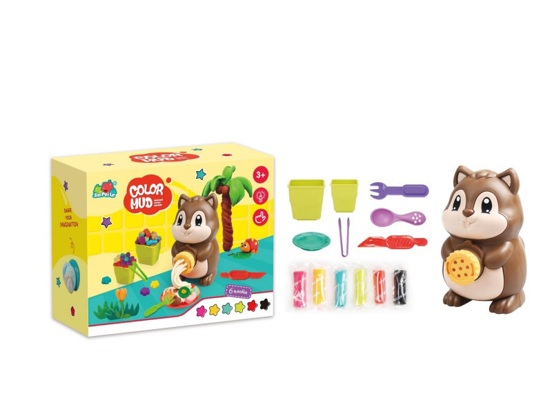 Squirrel Colored Clay Set