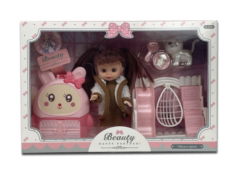 A 6-Inch Girl Playing House