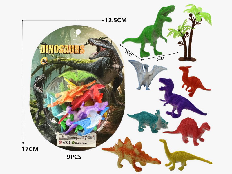 Solid Dinosaurs Set 9pcs