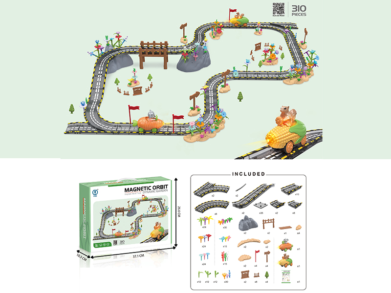 Magnetic Orbit Dynamic Garden Magnetic Building Blocks(B/O, Lights)310pcs