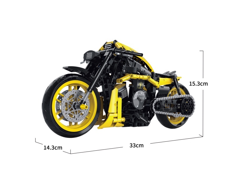 Building Blocks: 1:8 Technology Motorcycle Series - Halum Wolverine 554 Pieces