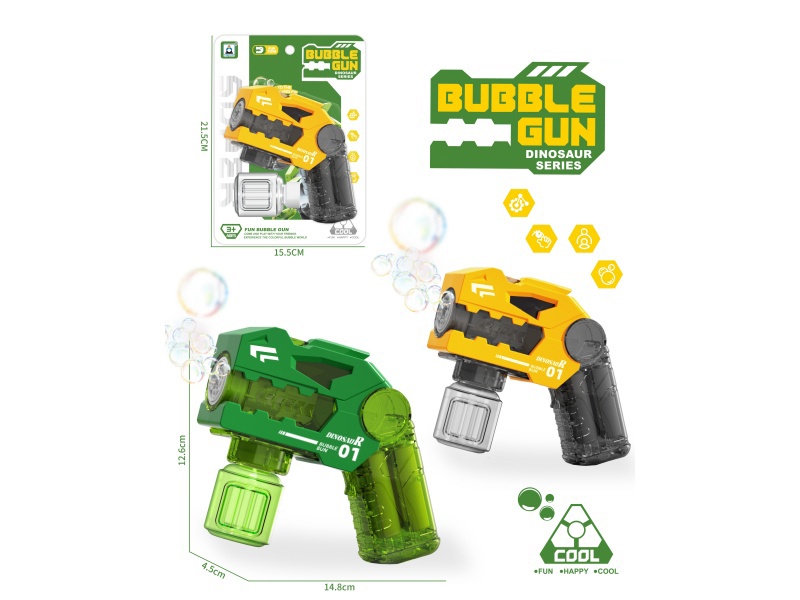 Electric Light Mecha Dinosaur Bubble Gun