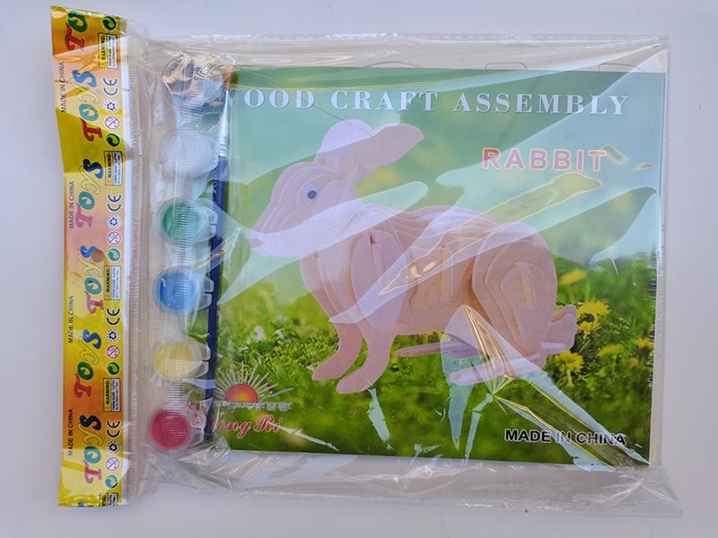 3D Wooden Puzzle DIY Color Drawing Toy