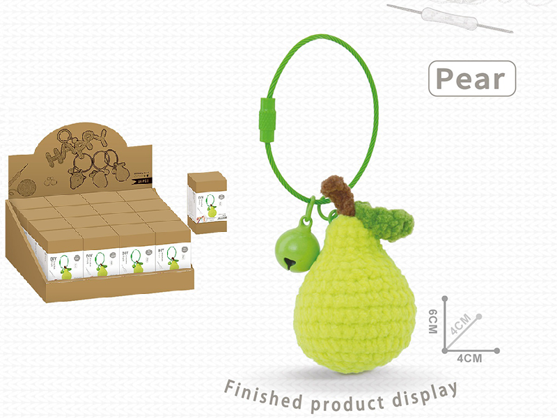 DIY Crochet Toy Pear Pendant(Including Making Tools)16pcs