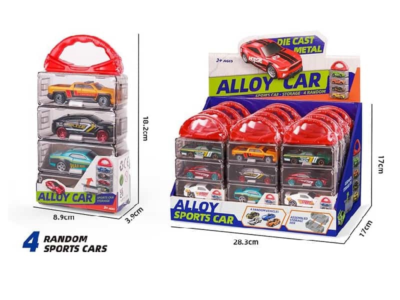 1:64 Slide Alloy Cars 4pcs(12PCS)