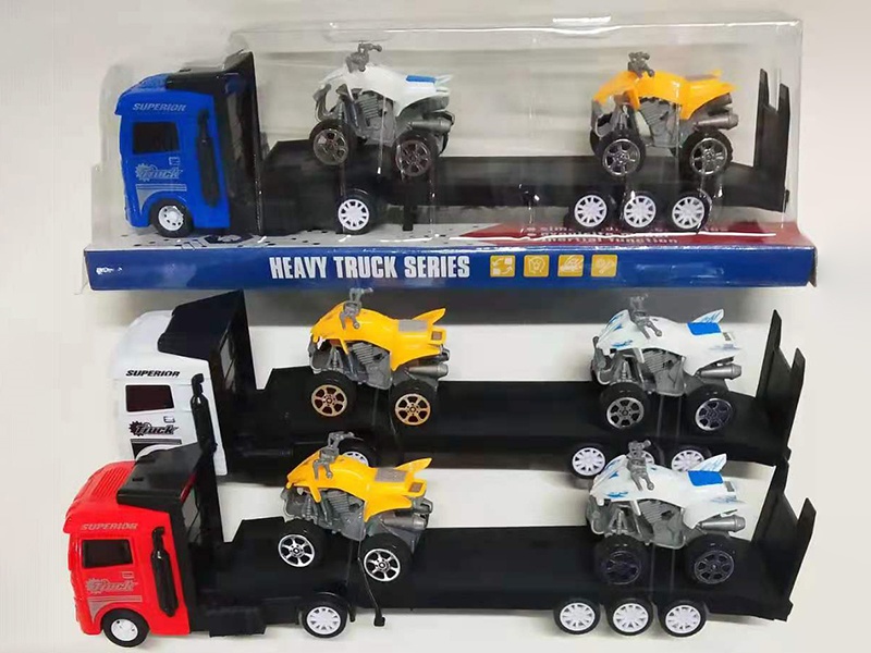 Friction Heavy Truck With Beach Motorcycle