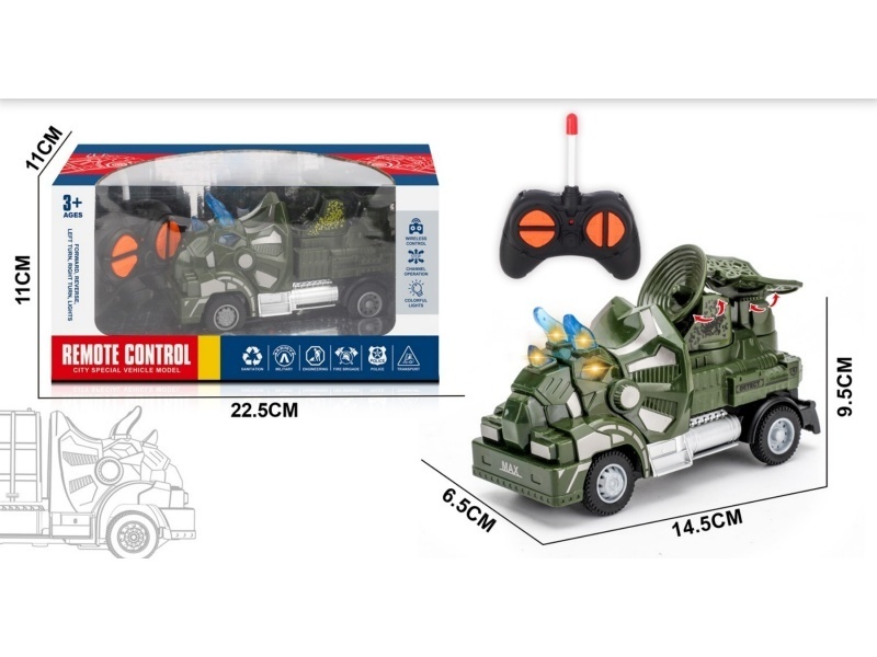 Four-Channel Triceratops Remote Control Military Radar