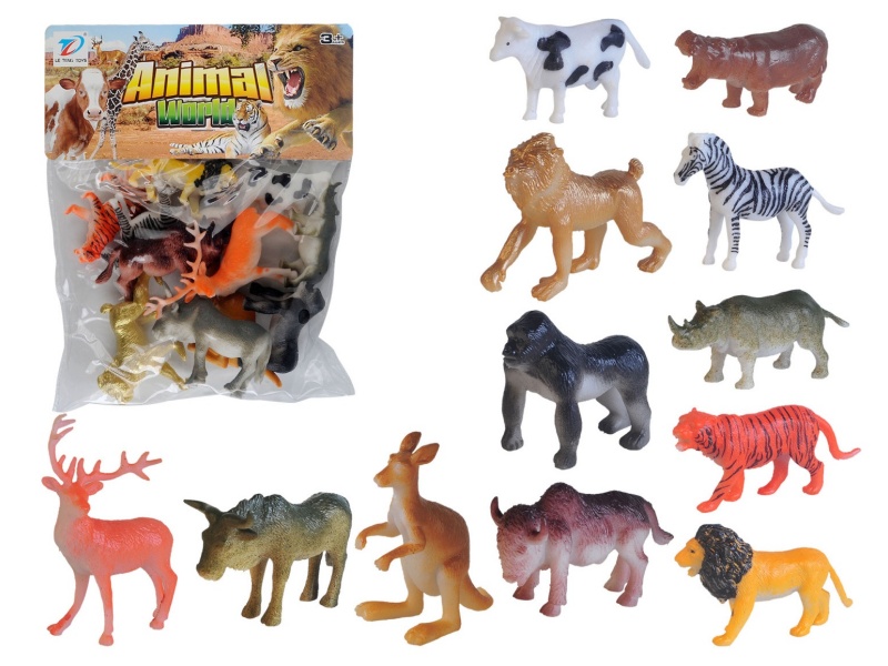 Pvc Simulation Animal 12Pcs