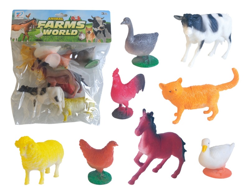 Pvc Simulated Farm Animal 8Pcs