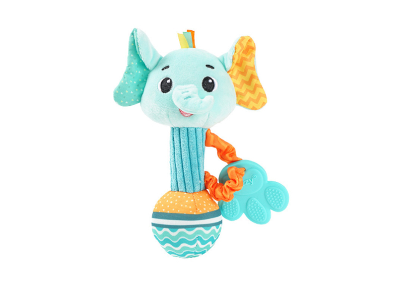 Plush Animal Hand Rattles - Elephant