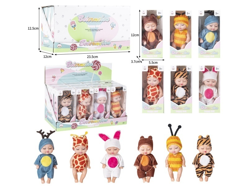4-Inch Solid Sleeping Dolls (12-Piece Set)