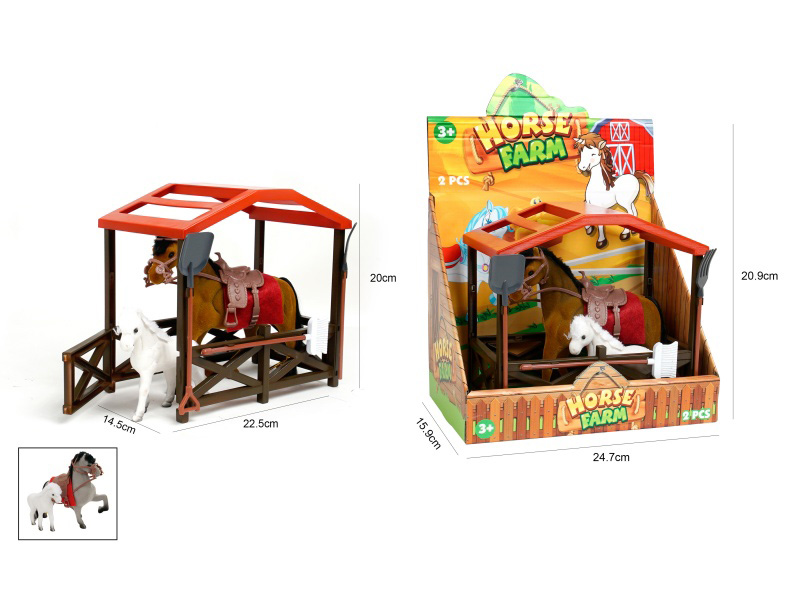 The Big Horse In The Horse House Comes With Small Horses And Accessories