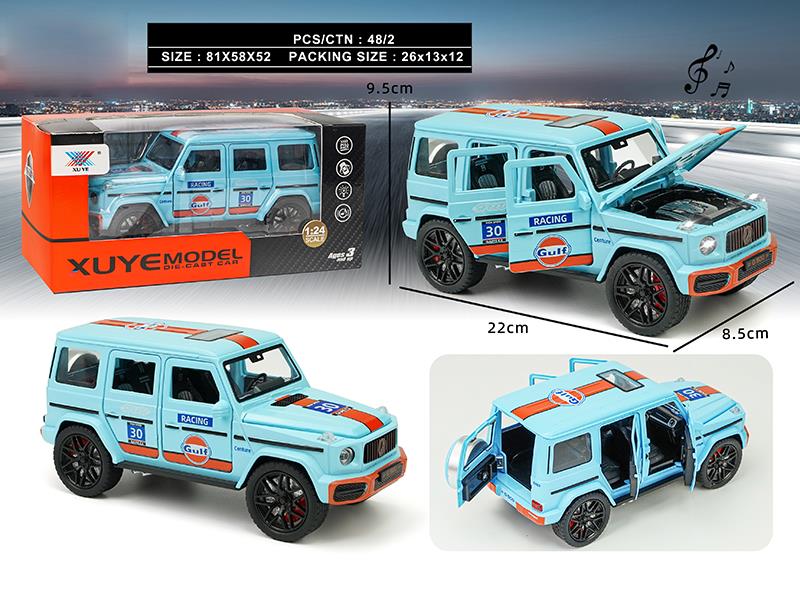 1:24 Mercedes-Benz G-Class Pull Back Alloy Car Model(6 Doors Can Open, Lights And Music)1PCS
