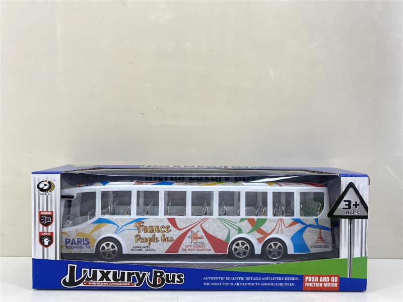 Friction Bus Car (With Lights And Music)