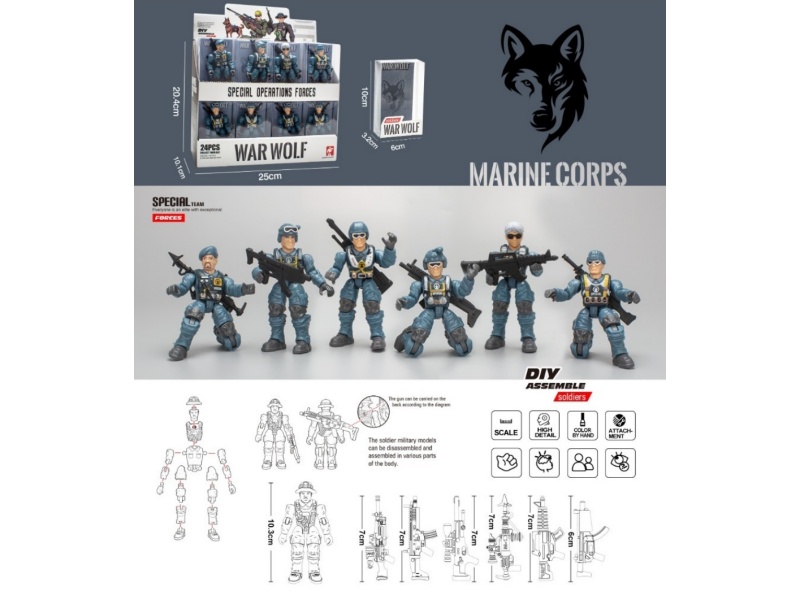 Assembled Soldier Model (24Pcs)