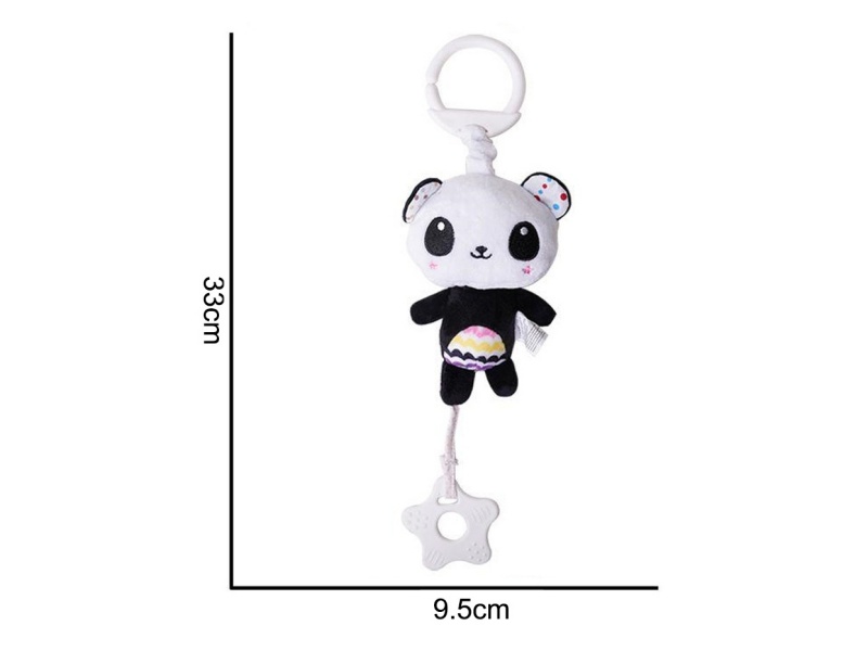 Plush Panda Pendant Baby Soothing Plush Animal Toy (Music Box) 2 Pieces Ag13