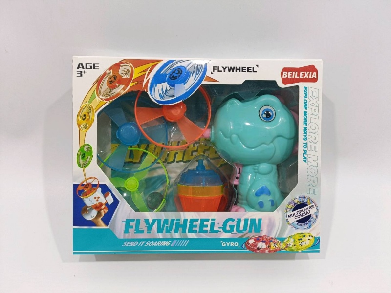 2-In-1 Dinosaur 1 Colorful Flashing Top 1 Flashing Flying Saucer 2 Flying Saucer