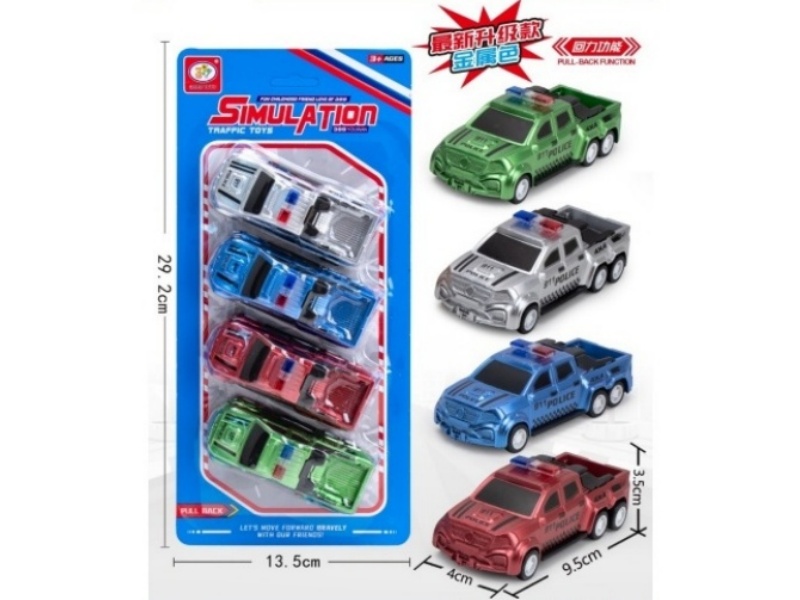 4-Color Rebound Small Pickup Truck (Metallic Color)