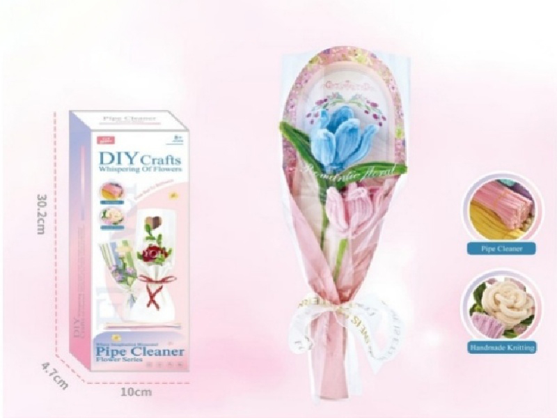 Diy Twisty Stick Bouquet Of Pink And Blue Whispers