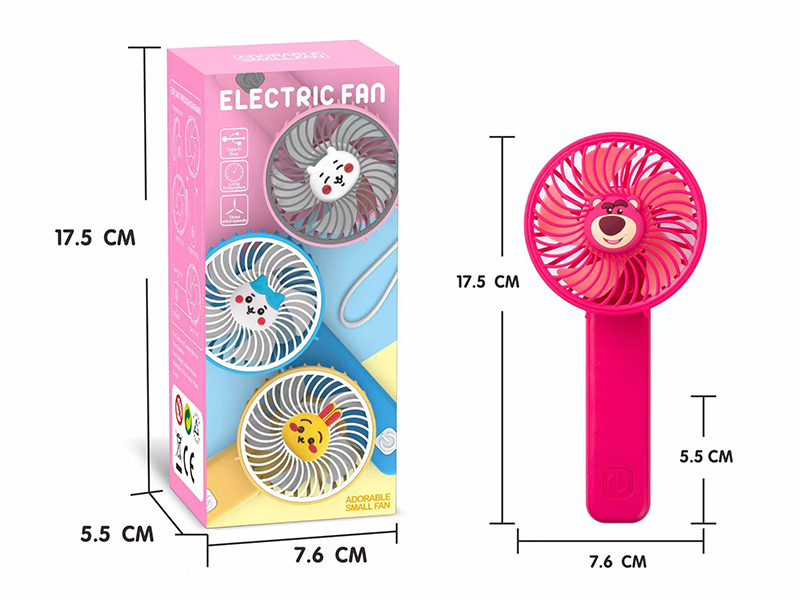 Strawberry Bear Fold Electric Fan