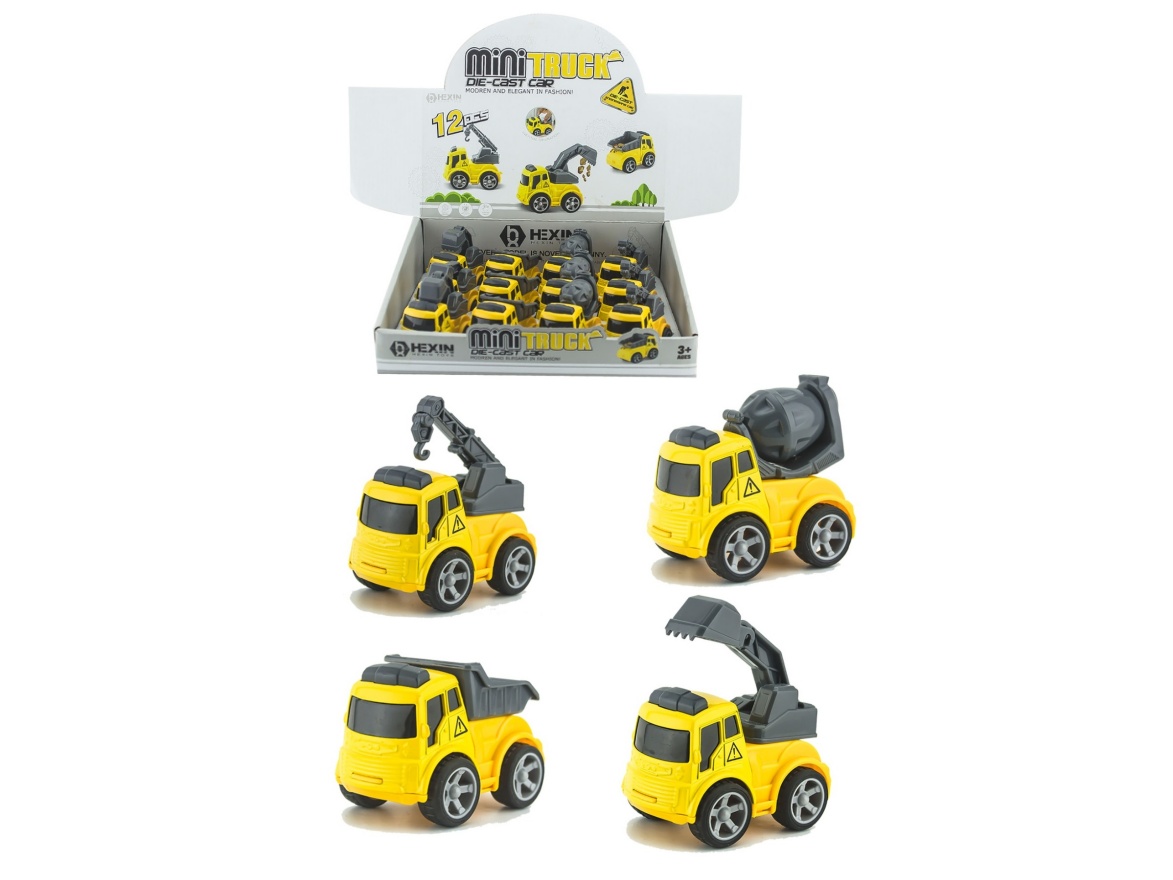 Alloy Inertial Engineering Truck 12Pcs