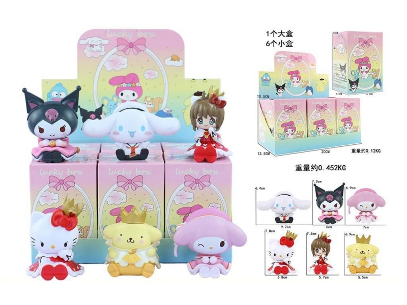 Six Sanrio Sakura Dolls