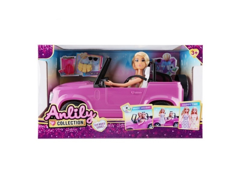 11.5-Inch Solid Body Doll Double Off-Road Vehicle (Brown Skin Color)