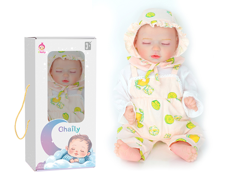 43cm Reborn Baby Doll With Diaper, Birth Card, Bottle, Magnetic Pacifier