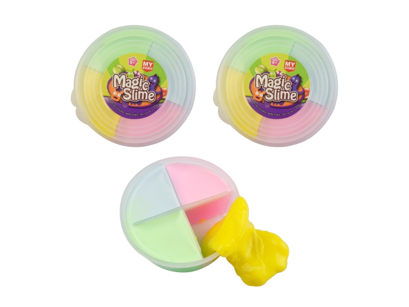 Four-Grid Puff Puree Four-Color Slime