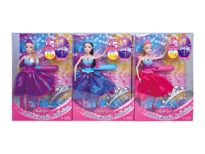 Dance & Spin Ballet Girl With Lights And Music