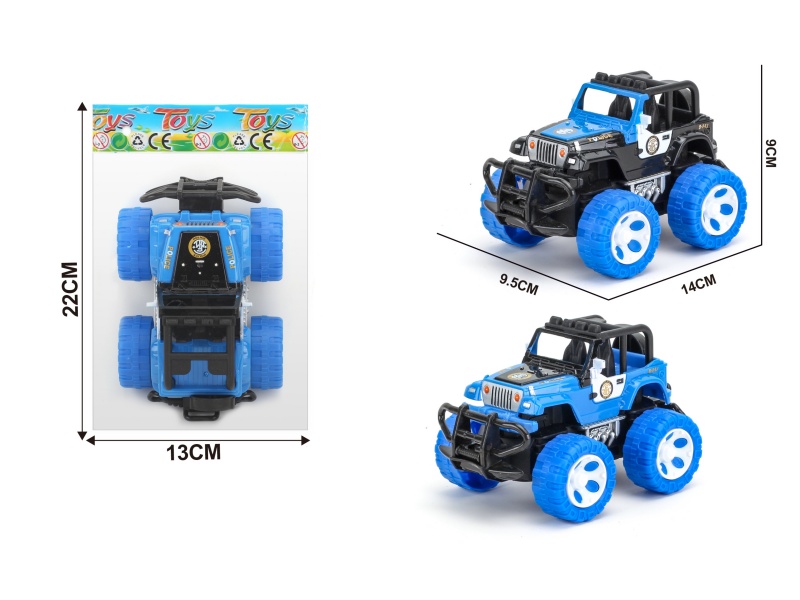 Inertial Jeep Police Car Off-Road Vehicle 1:43