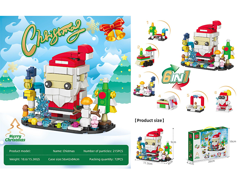 Santa Claus 6 In 1 Building Blocks 215pcs