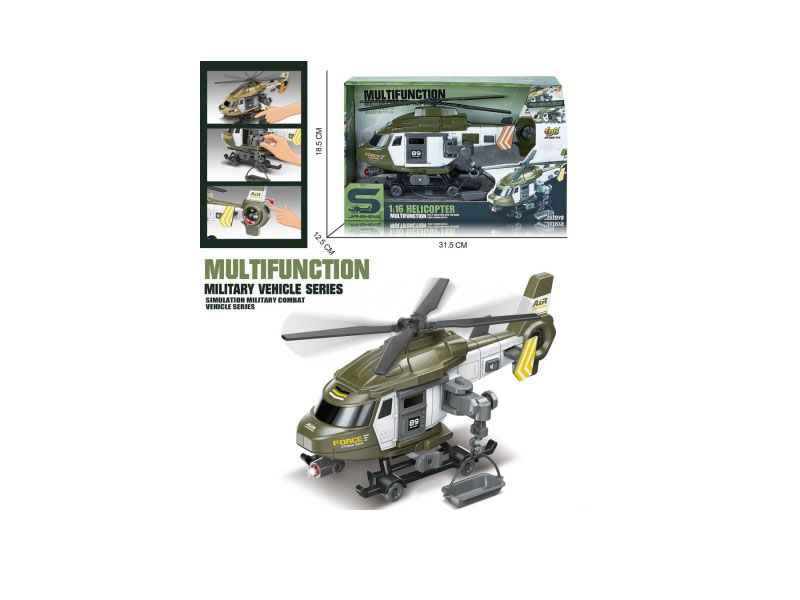 1:16 Medium-Sized Military Helicopter (Taxiing & Lighting And Music)