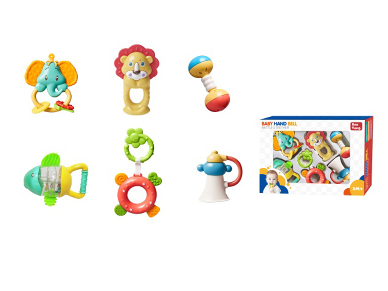 Baby Rattle Teether 6PCS