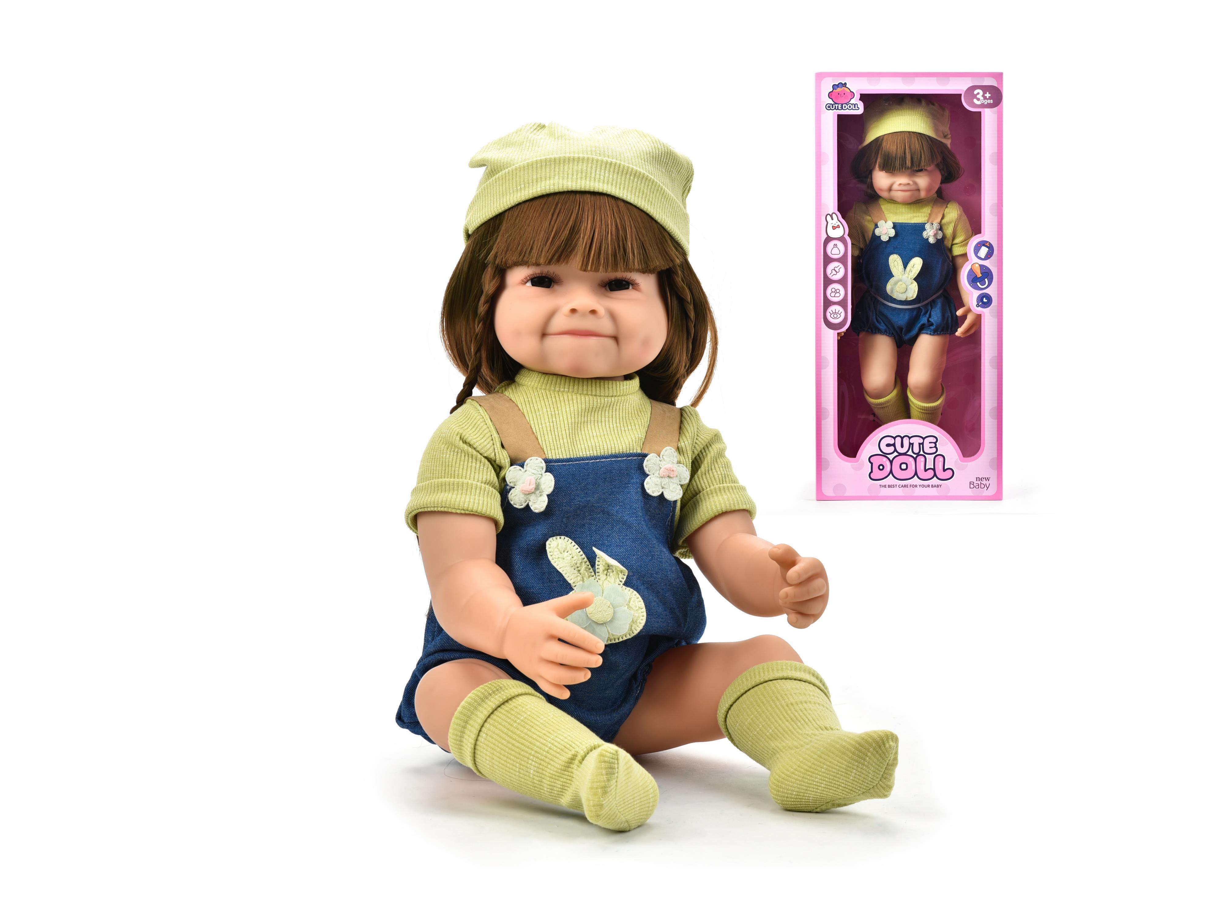 60Cm Reborn Doll, 22-Inch Simulated Baby, Soft Rubber, Fully Lined