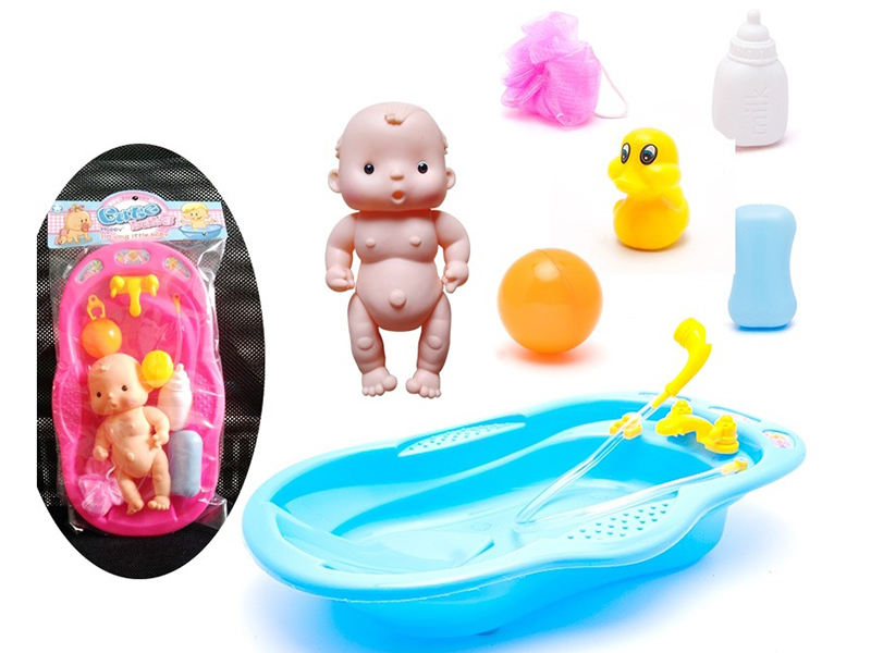 Large Bathtub Set + Doll