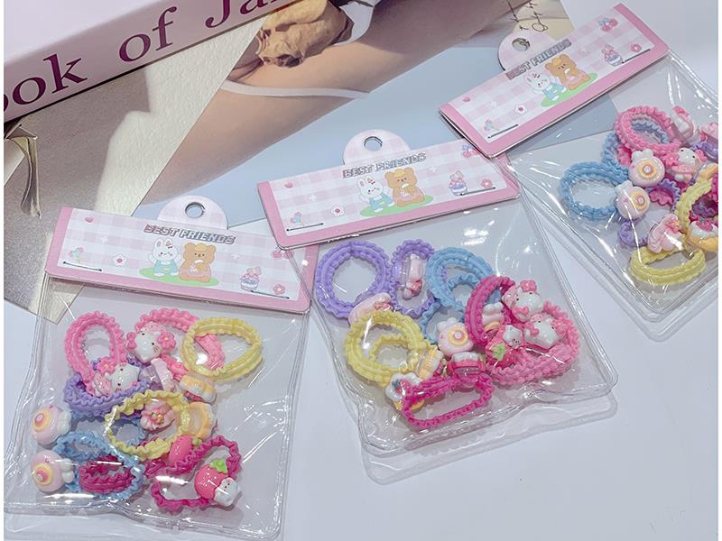 Girls' Rubber Band Accessory Set Of 24 Pieces