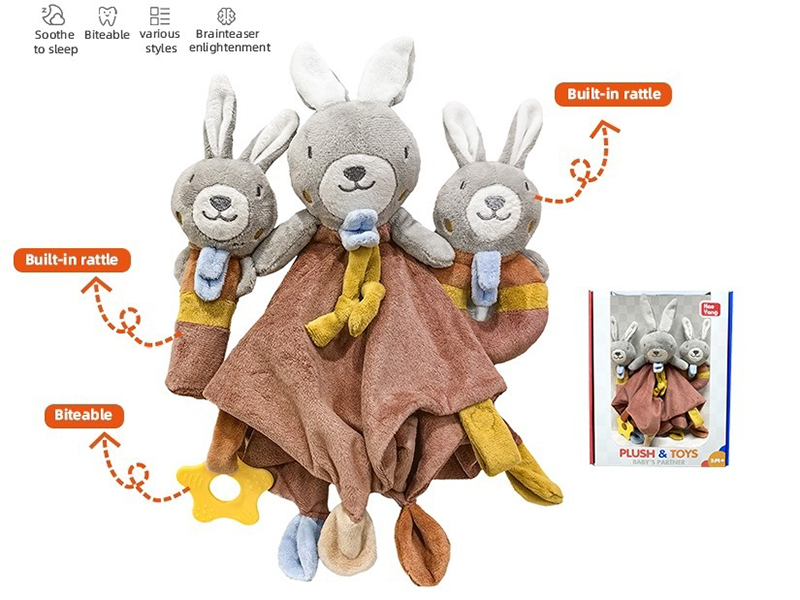 Plush Rabbit Baby Comfort Toys 3pcs