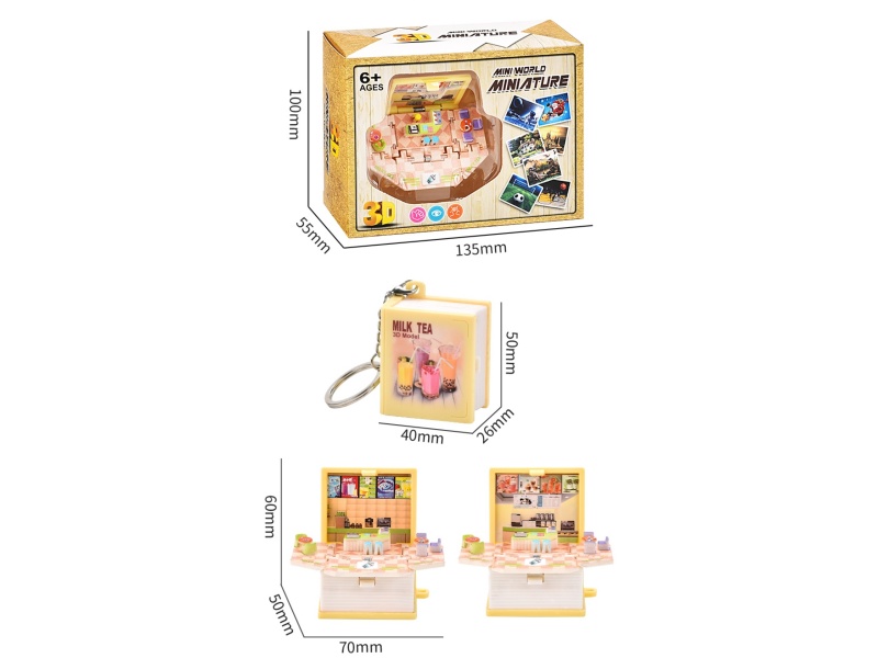 3D Foldable Pop-Up Book -Mini Milk Tea Shop (Upgraded And Enhanced Version)