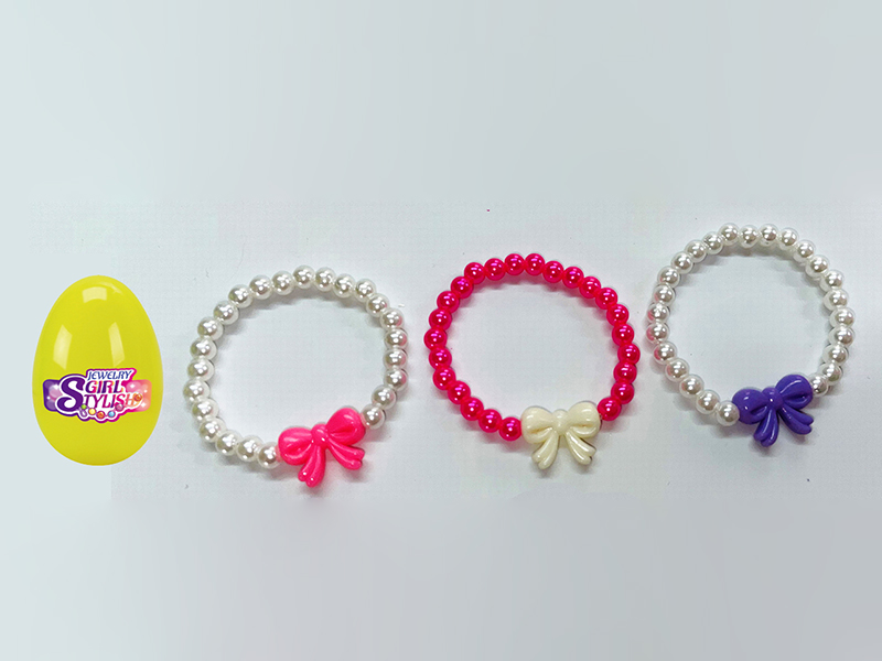 Eggshell + Beaded Bracelet