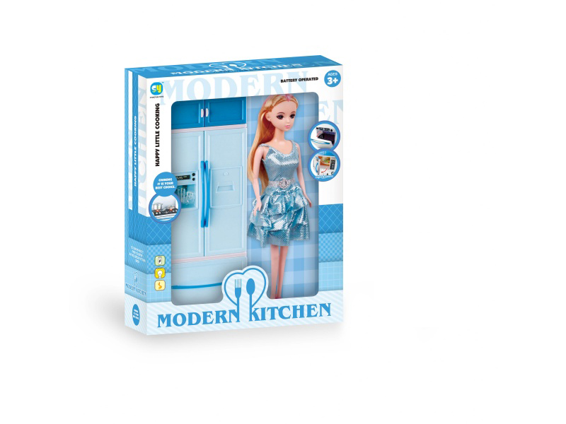Blue Solid Color Kitchen And Kitchenware Set + Pyrene