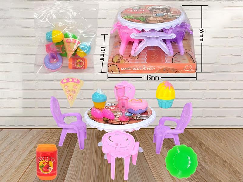 Dining Table Chair Food Set