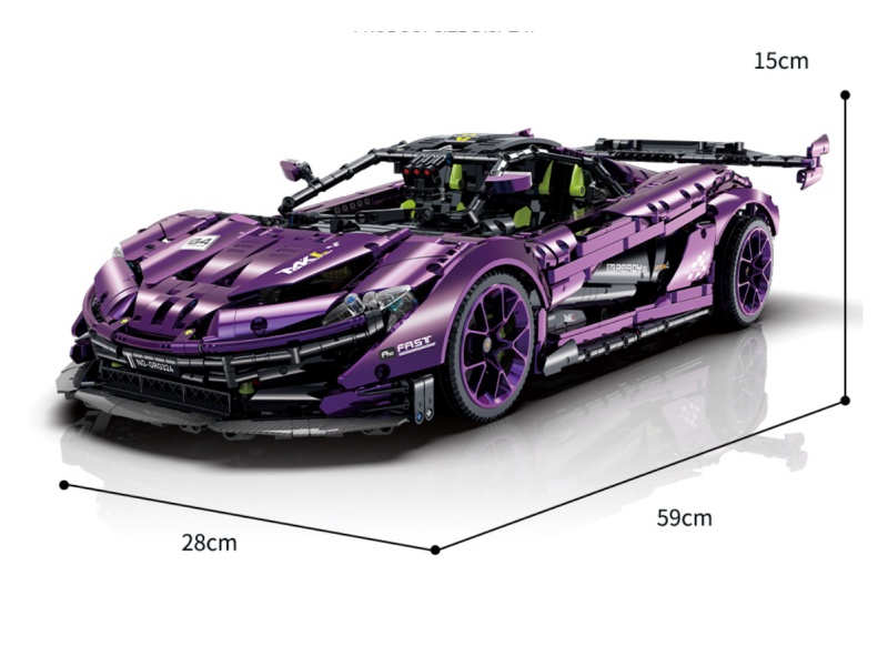 Building Blocks: 1:8 Supercar Series - Mclaren (Electroplated Limited Edition) 3,224 Pieces