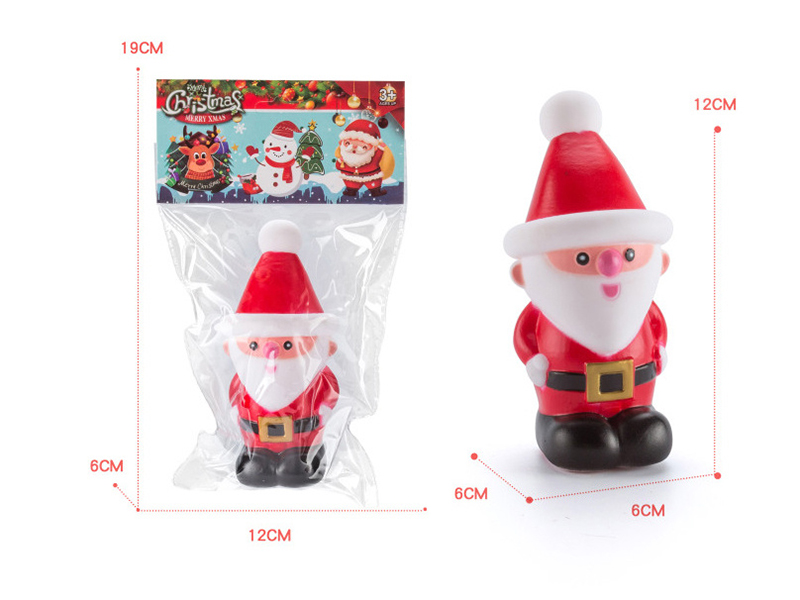 Vinyl Santa Claus Toy With Whistle