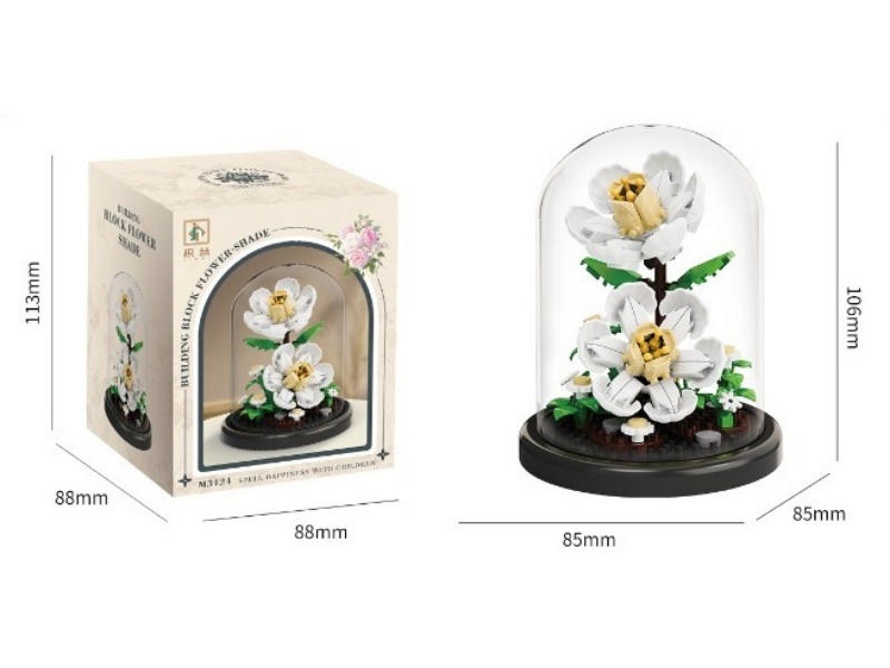 Building Blocks: Gardenia Flower + Outer Cover 174 Pcs