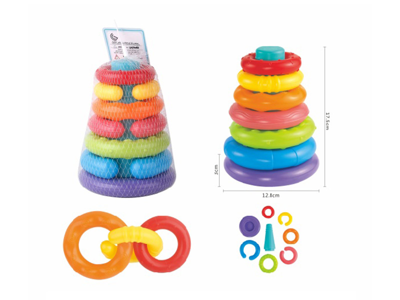 Rainbow Stacking Rings 8pcs