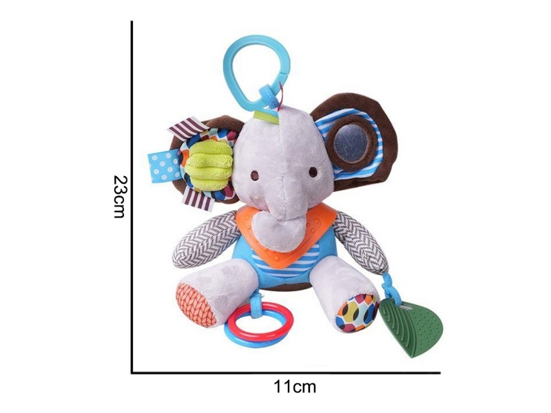 Plush Large Colorful Elephant, Large Pendant, Baby Comfort Plush Animal Toy