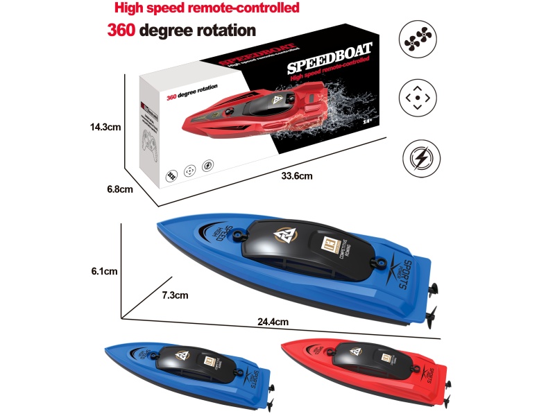 2.4G Twin-Paddle High-Speed Remote-Controlled Boat