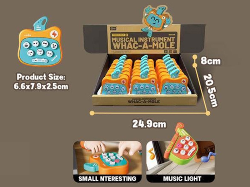 Guitar Whack A Mole Game Console(With Light And Music)