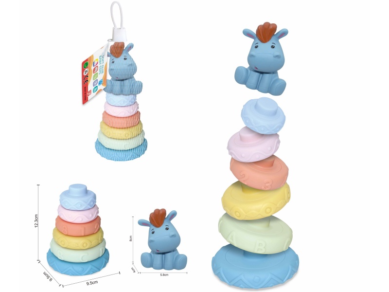 Soft Plastic Animal Stacking Toy(Horse) 7pcs